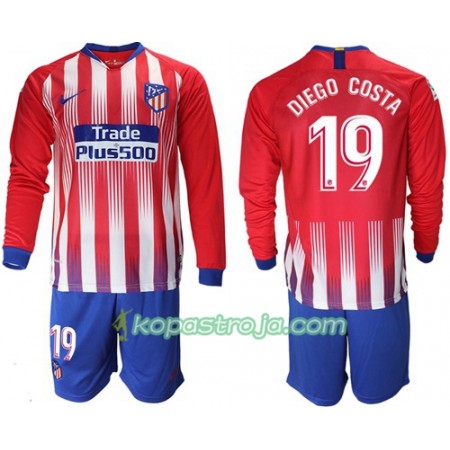 Billiga Fotbollströjor Atlético Madrid Diego Costa 19 Barn Hemma tröja 2018/19 Långärmad